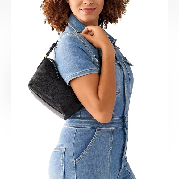 New Fossil Julianna Mini Hobo Leather Black - Picture 4 of 5